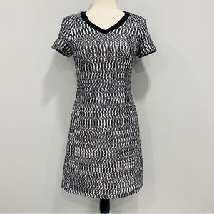 Tory Burch 2 Marbled Tweed V-neck Sheath Dress Academia Office Siren Preppy